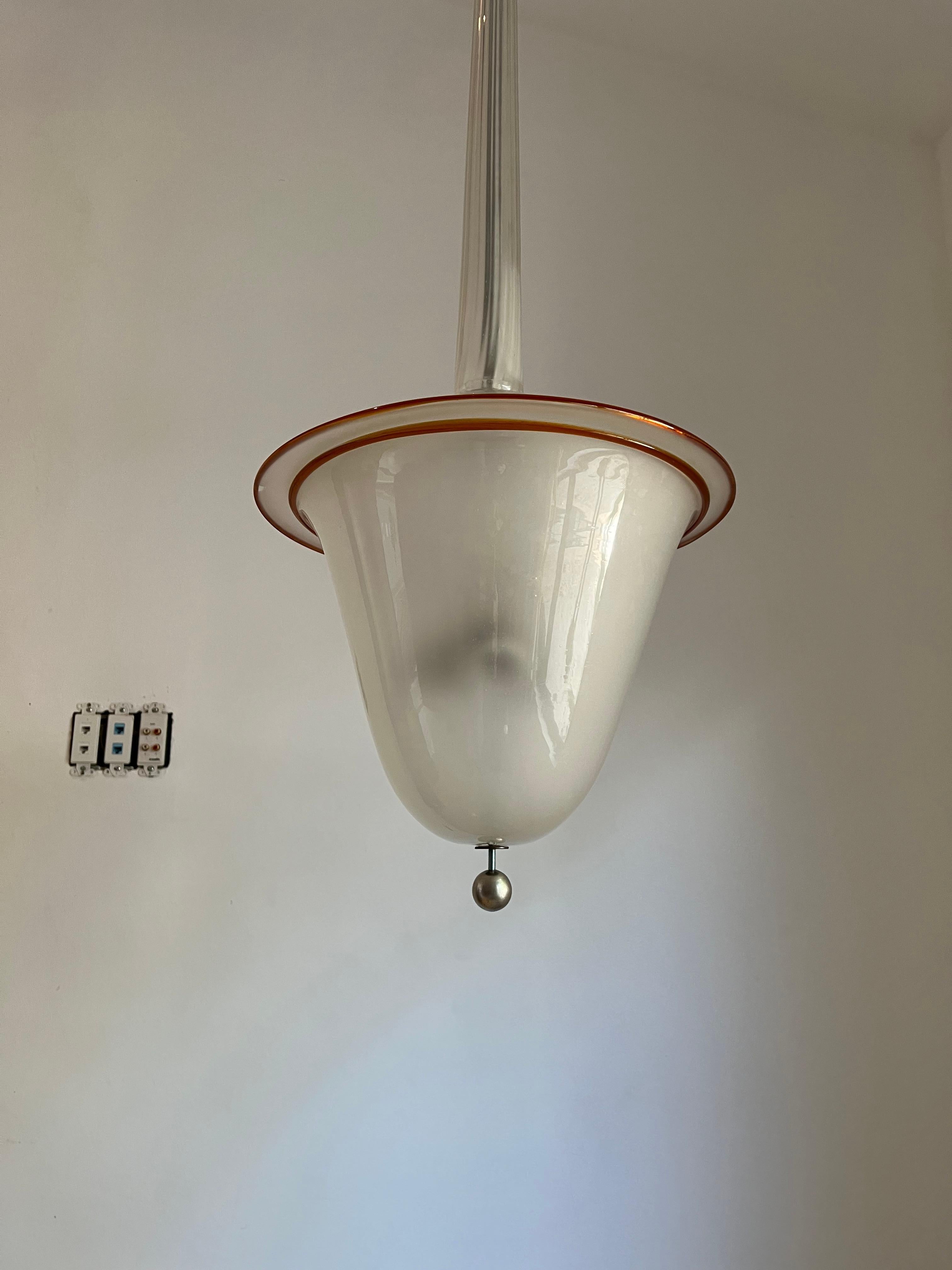Art Deco Lantern designed by Martinuzzi for Venini in Murano Glass, Italy 1929 For Sale 7