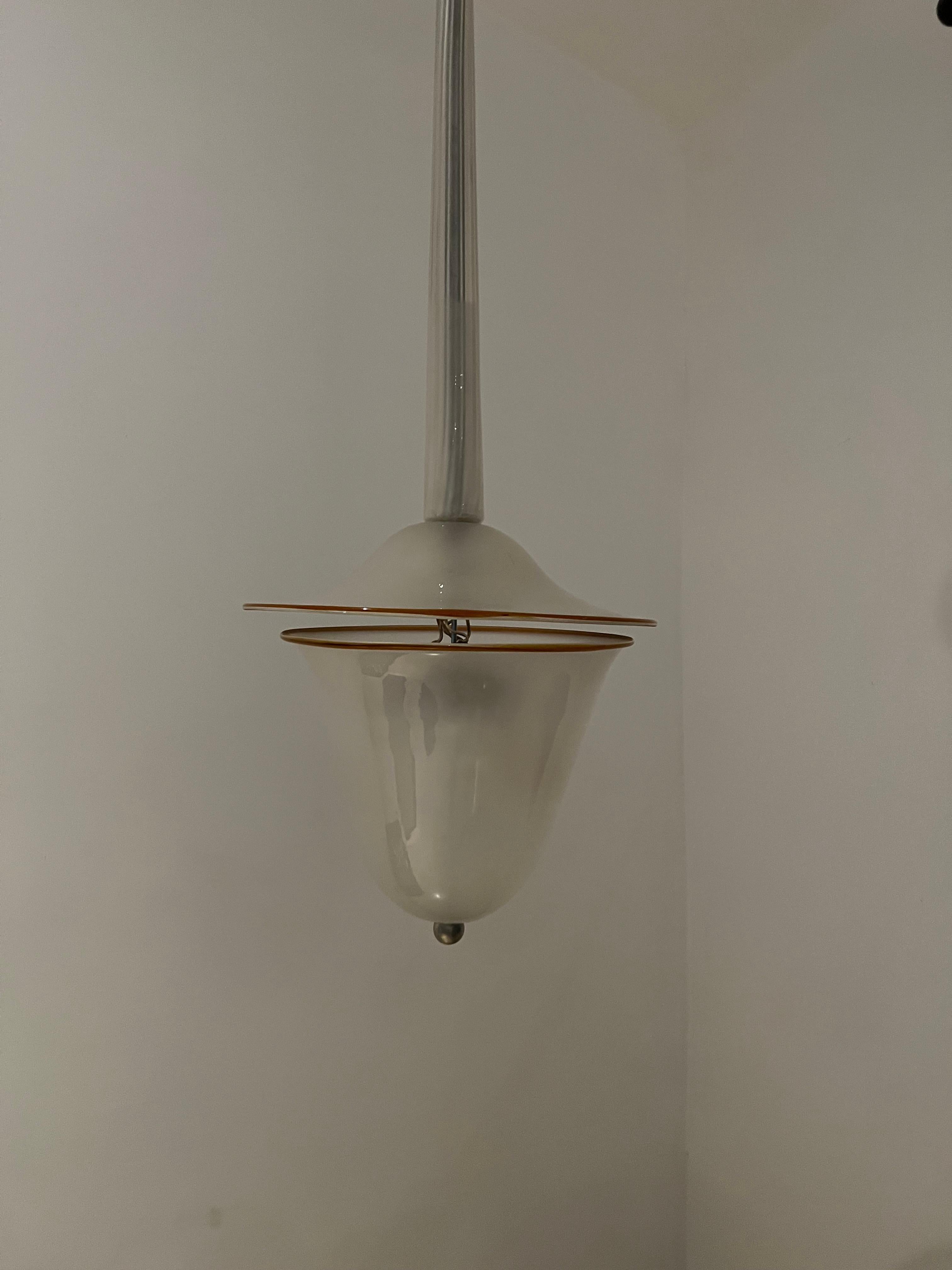 Art Deco Lantern designed by Martinuzzi for Venini in Murano Glass, Italy 1929 For Sale 9