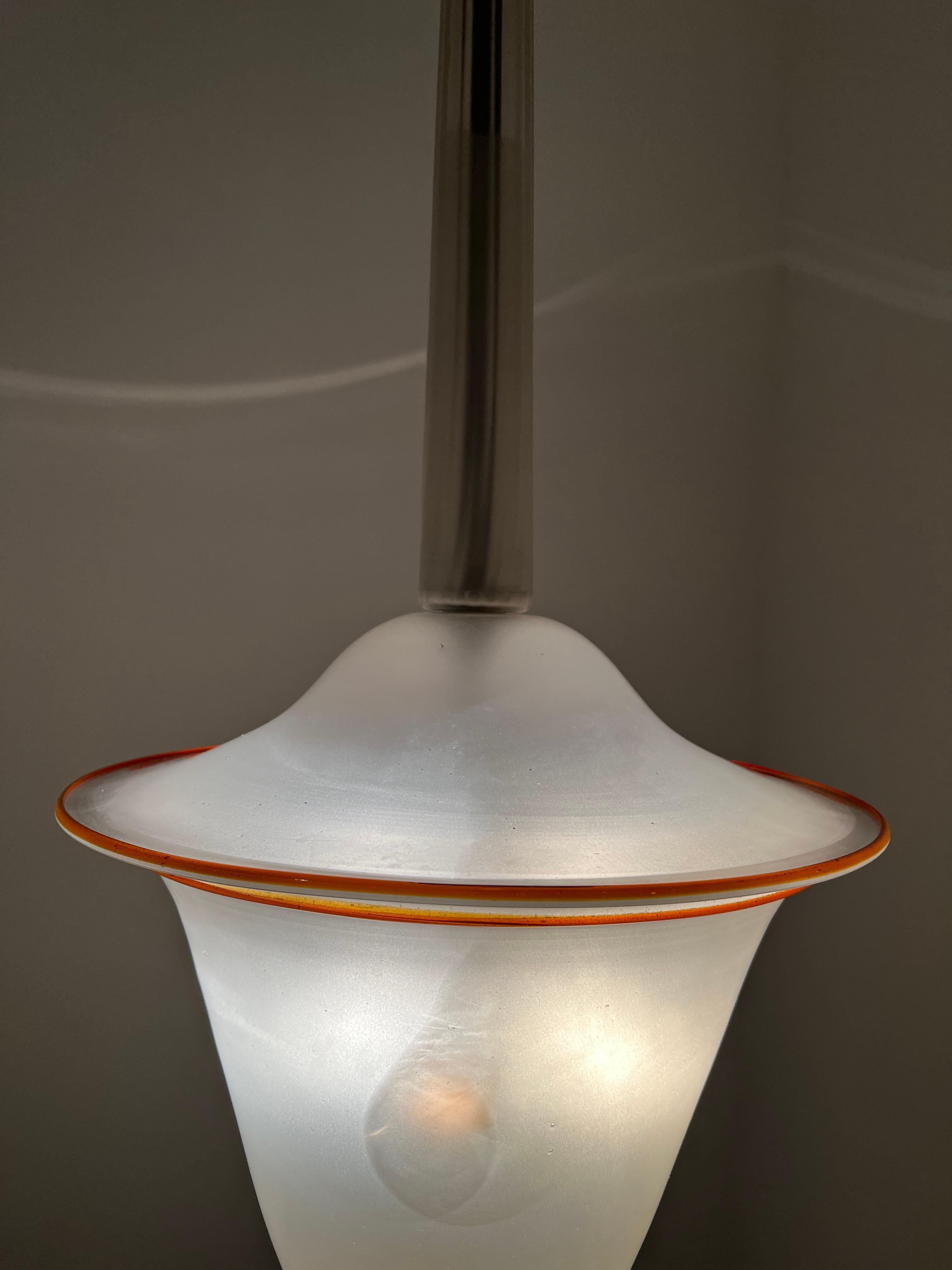 Art Deco Lantern designed by Martinuzzi for Venini in Murano Glass, Italy 1929 For Sale 2