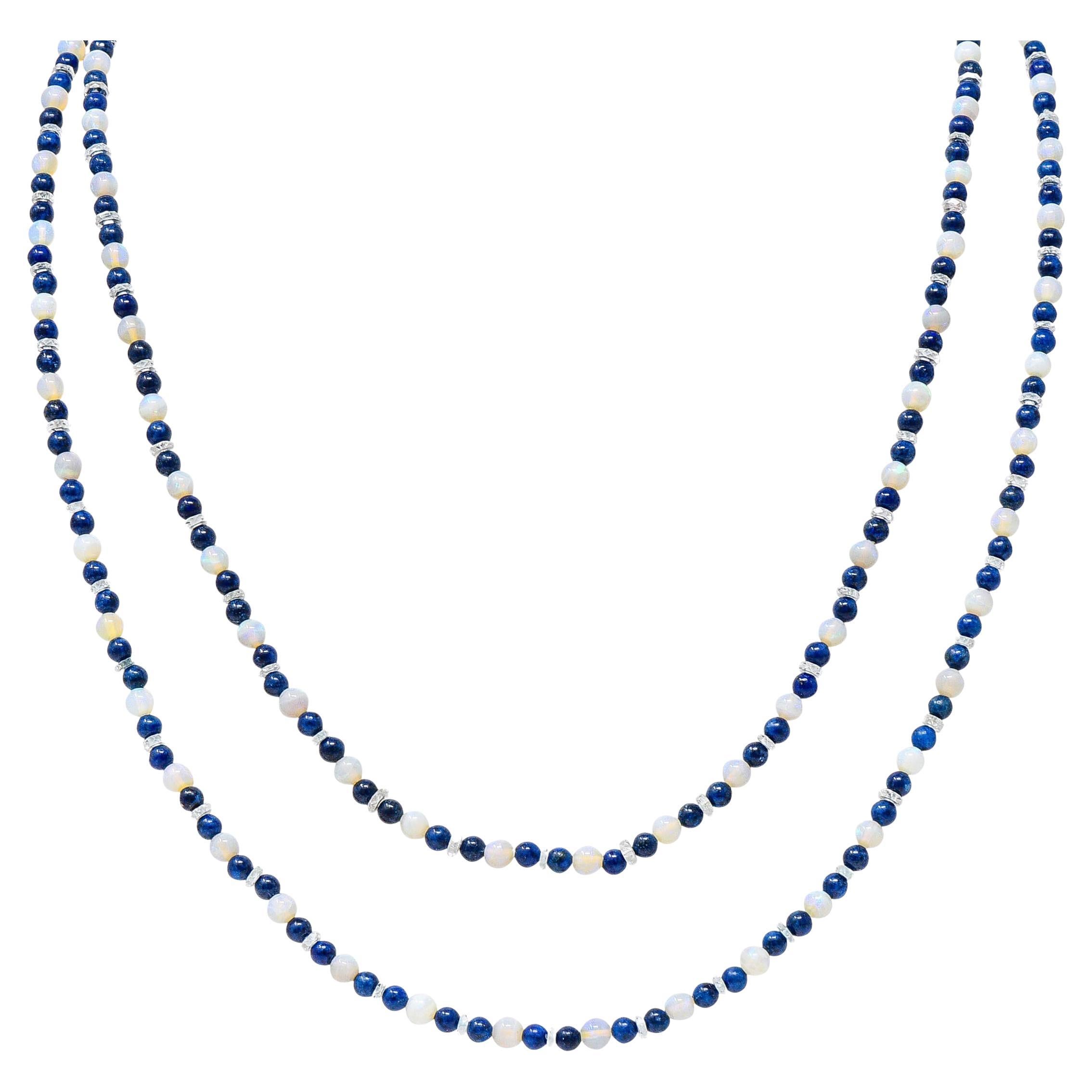 Opal and Rock Crystal Necklace For Sale at 1stDibs opal rock, opal