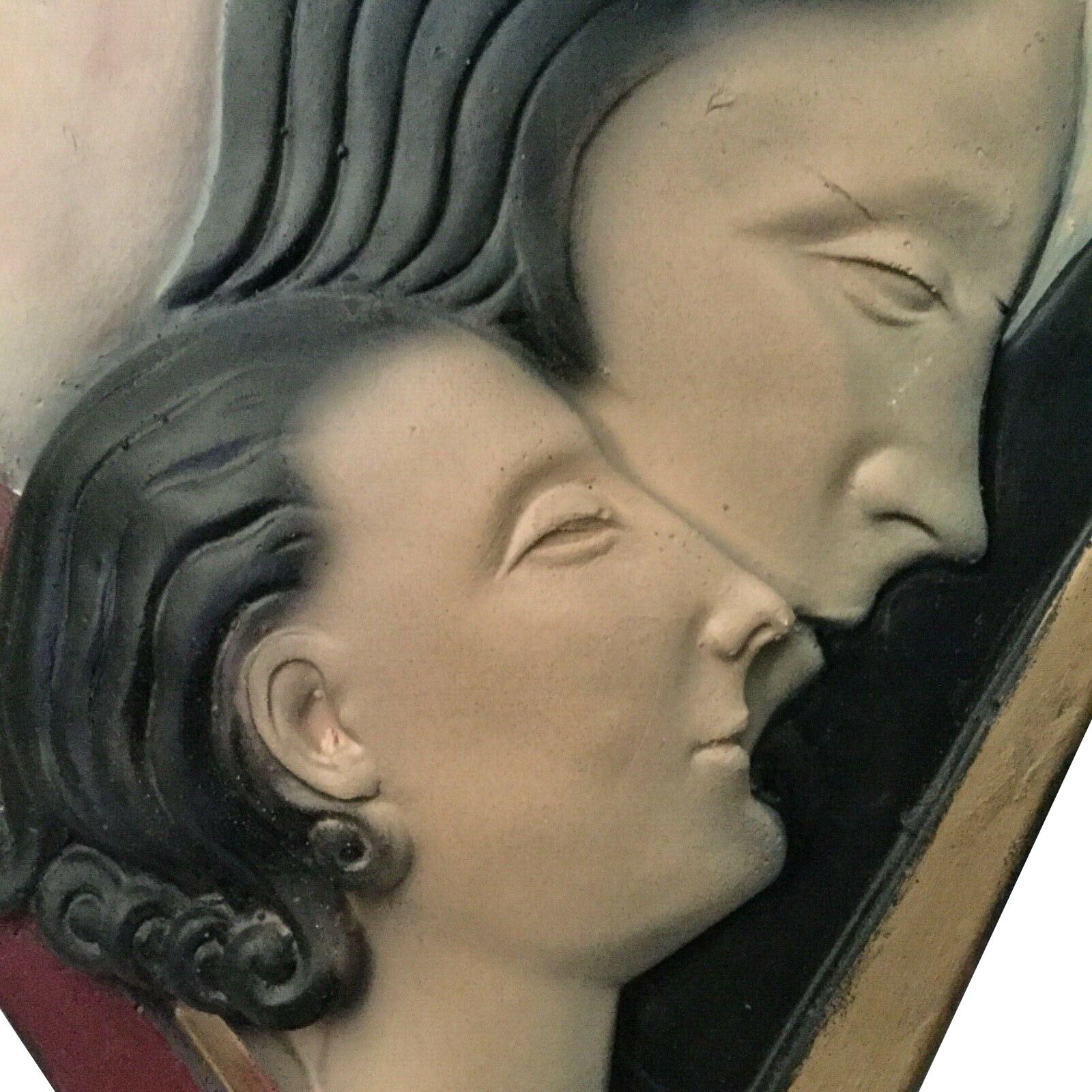For your consideration is very rare and totally authentic Art Deco period freestanding advertising plaque. Originating from France this advertising stand was for a company called 'Callia' which was for hair straightening/ waving products. Features