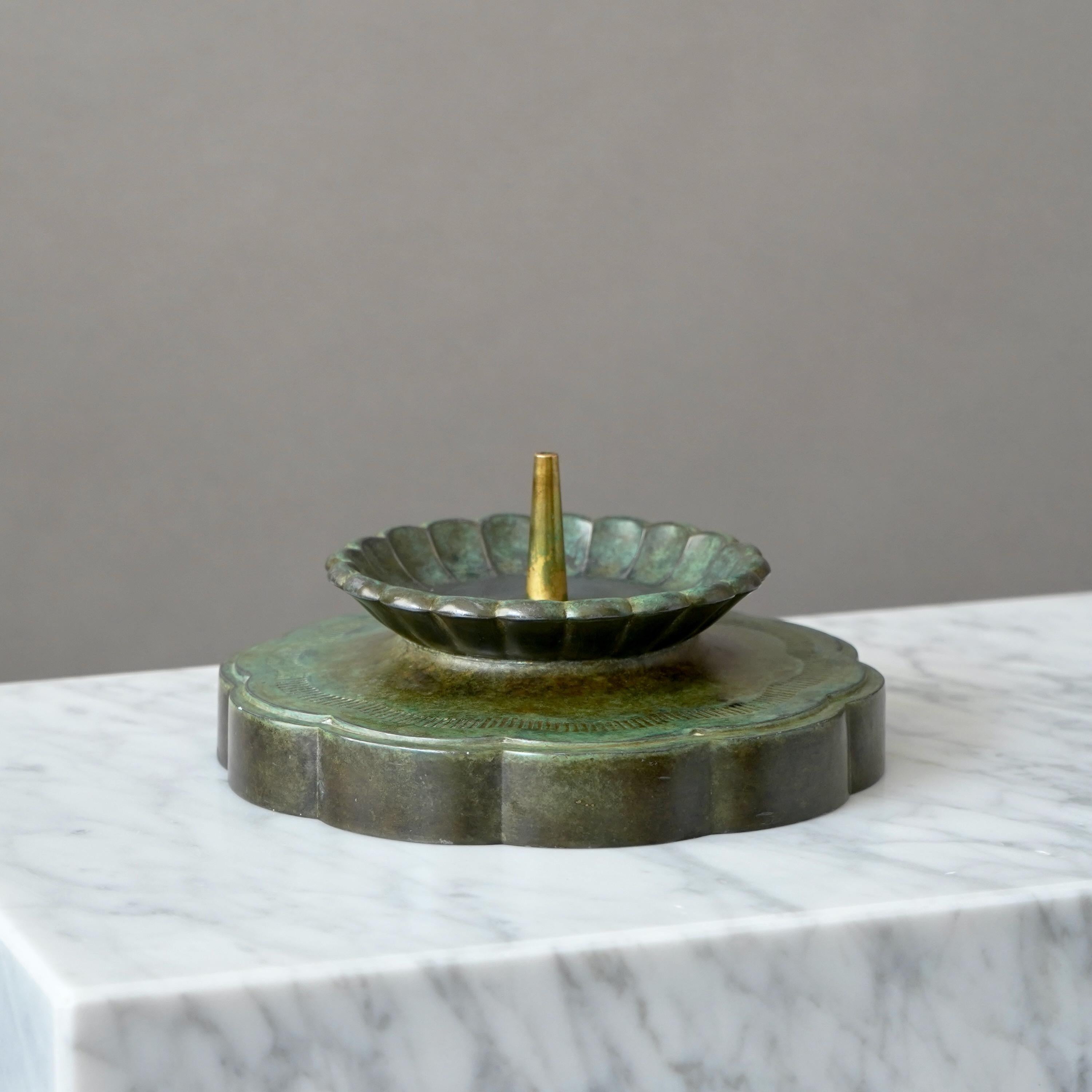 20th Century Art Deco Large Candle Holder by Just Andersen, Denmark, 1930s For Sale