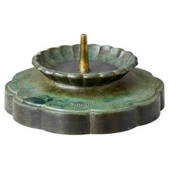 Art Deco Large Candle Holder by Just Andersen, Denmark, 1930s