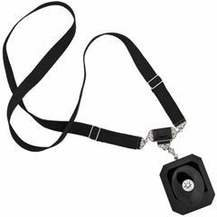 Art Deco Large Carved Onyx and Diamond Locket with Silk Sautoir 2.00 Carat