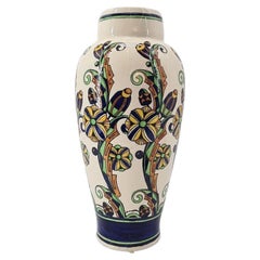 ART DECO LARGE Charles Catteau for Boch Keramis Vase circa 1927