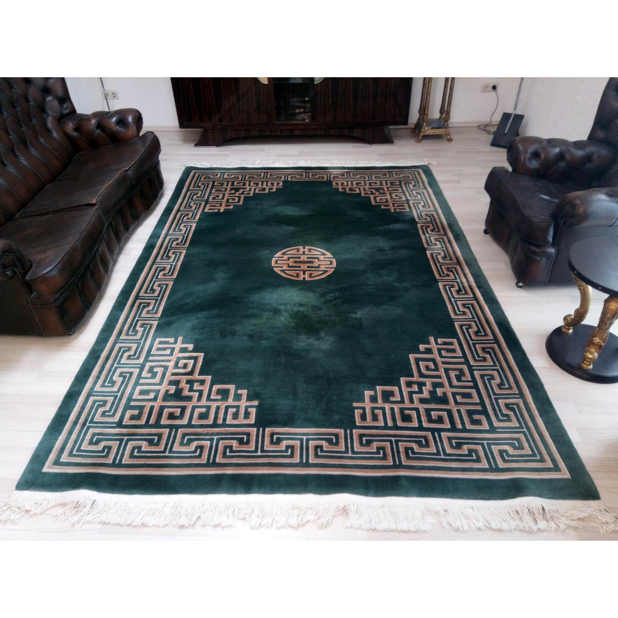 Art Deco Large Chinese Rug with Intricated Decor, 1970s 7