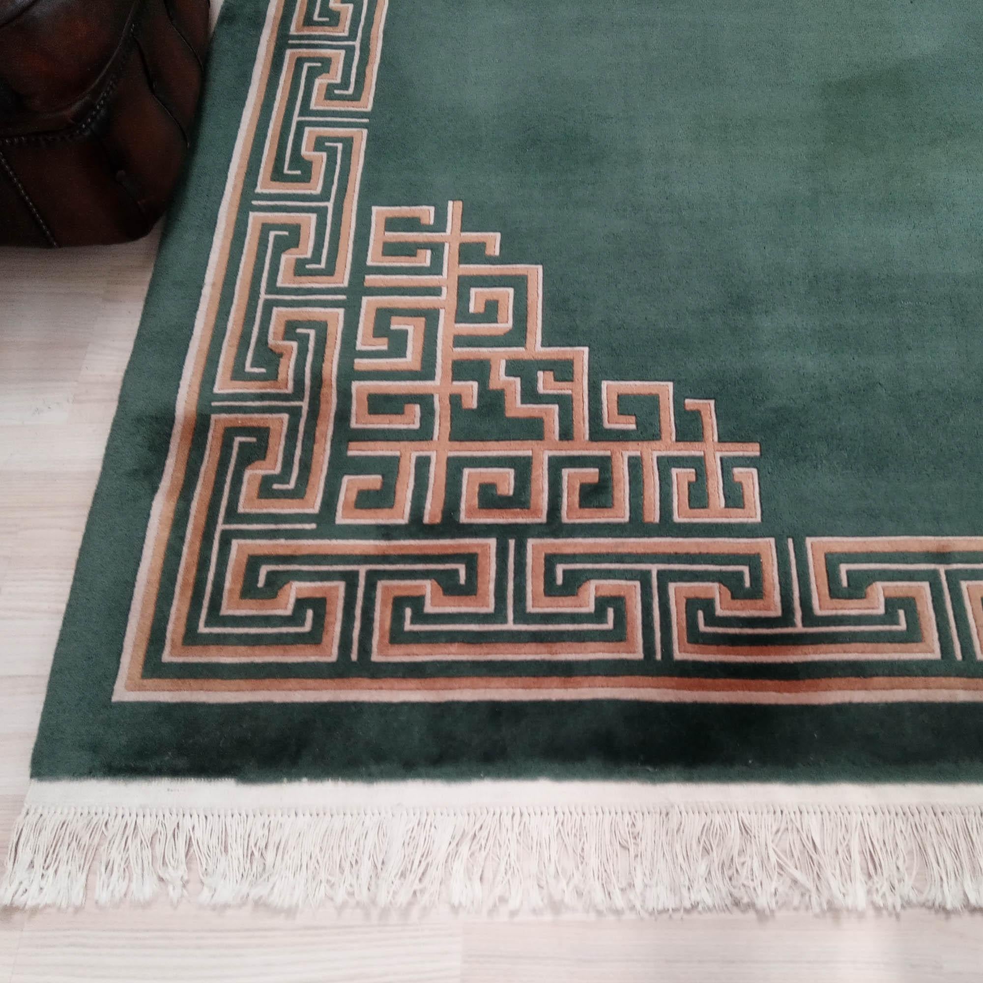 Art Deco Large Chinese Rug with Intricated Decor, 1970s 2