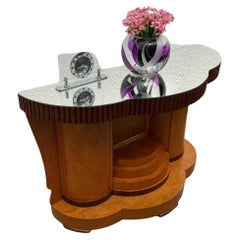 Vaso circolare di vetro Art Déco, Repubblica Ceca, 1930 ca.