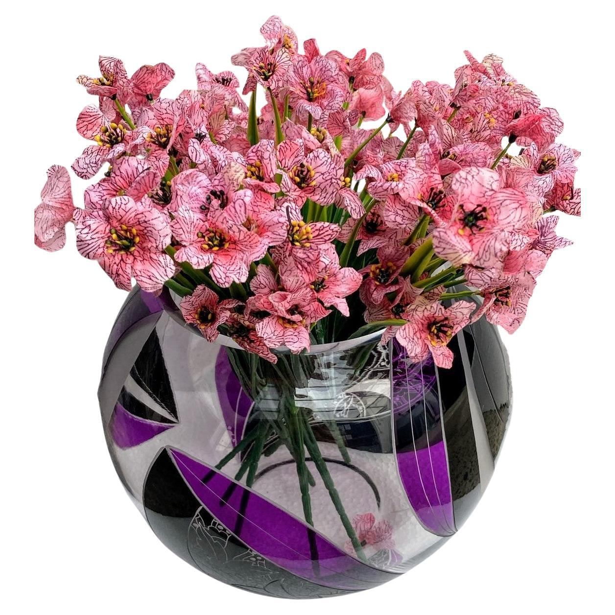 20ième siècle Grand vase circulaire Art Déco, République tchèque, vers 1930 en vente