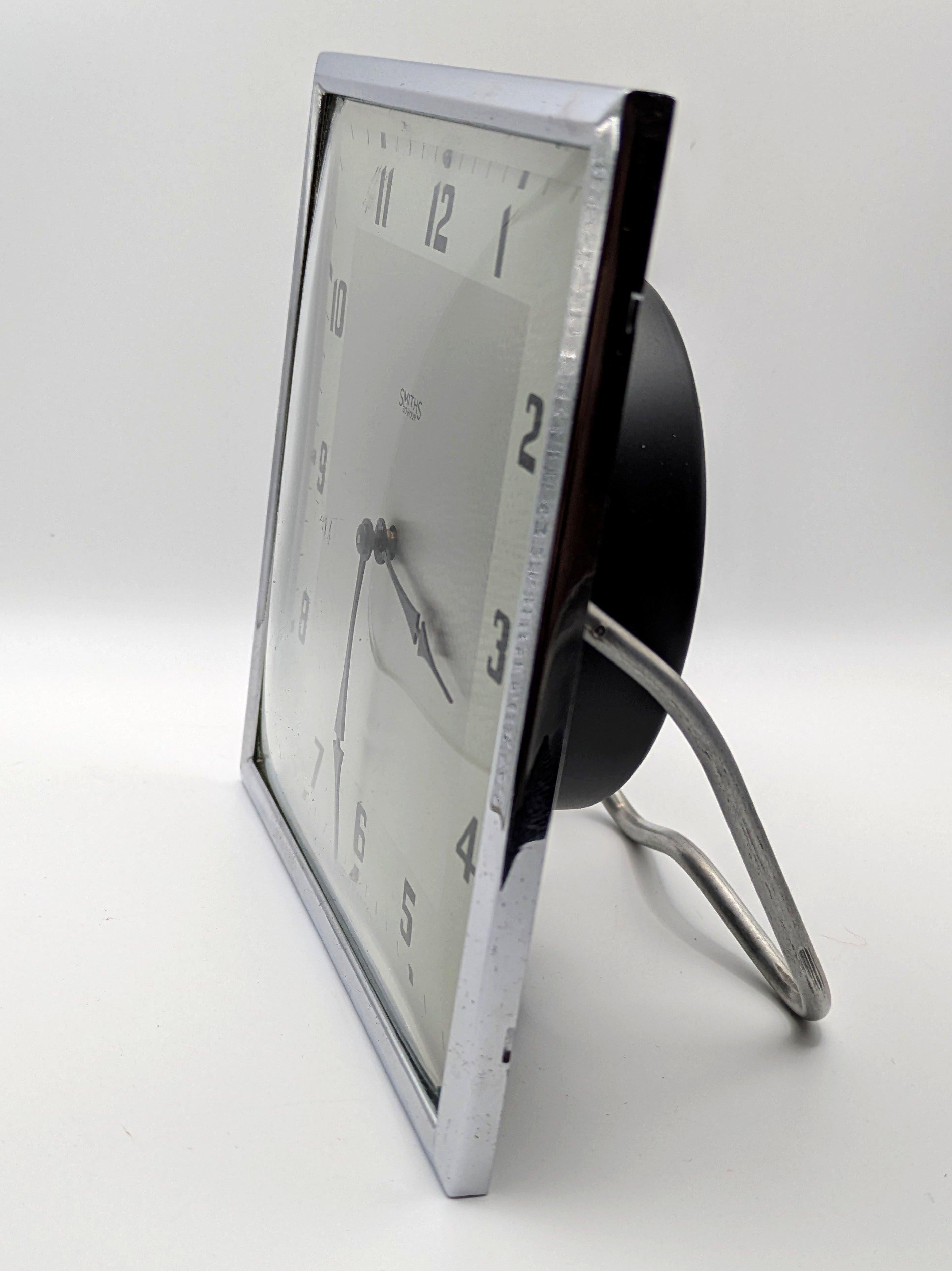 20th Century Art Deco Large Easel Clock by Smiths Clockmakers, England For Sale