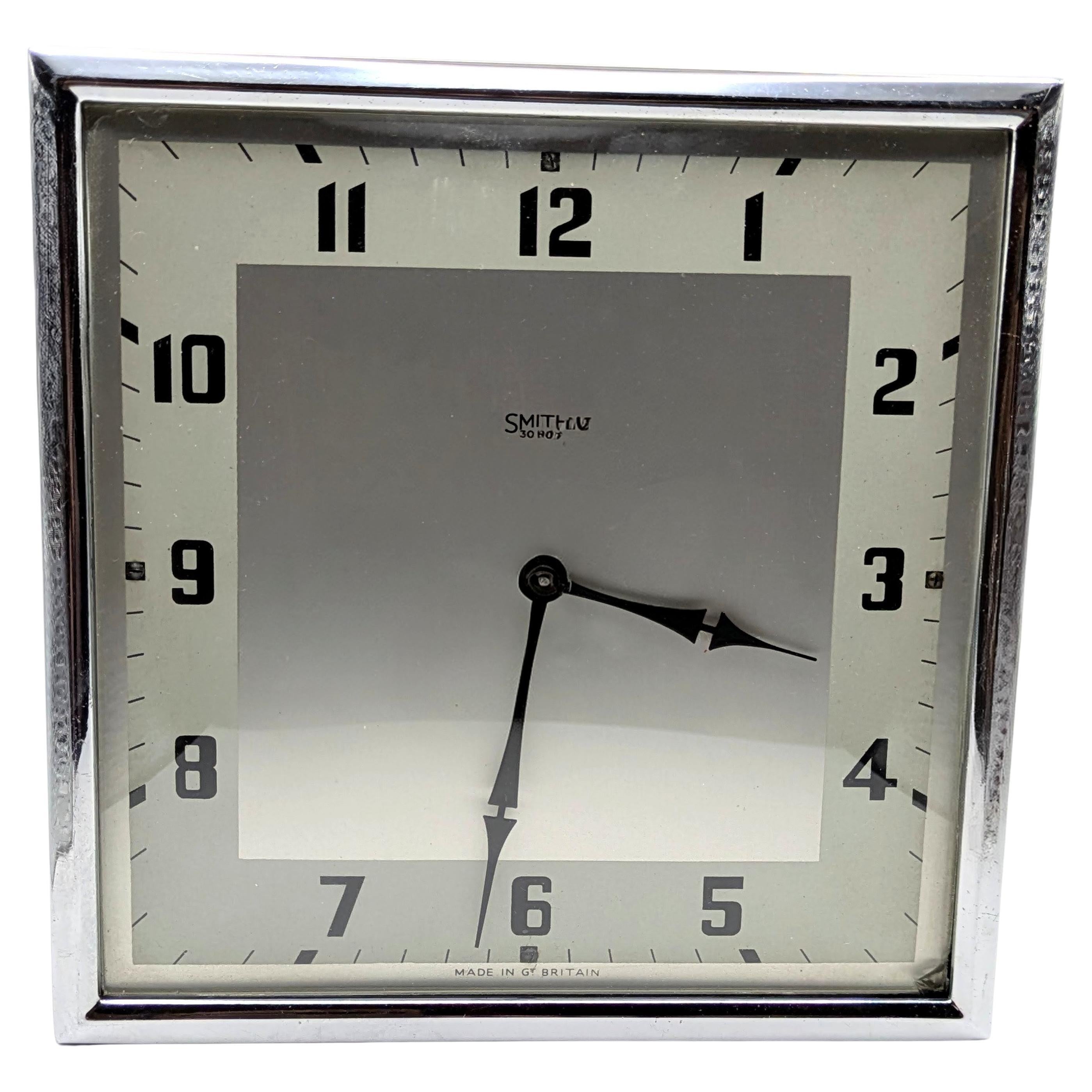 Art Deco Large Easel Clock by Smiths Clockmakers, England For Sale
