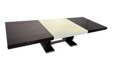 Grande table extensible Art déco, palissandre, Oak Oak, laque, France, vers 1925
