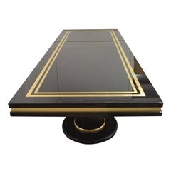 Art Deco Large Extendable Table, Lacquer, Italy