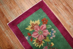 Zabihi Collection Art Deco Large Flower Mat Size Rug