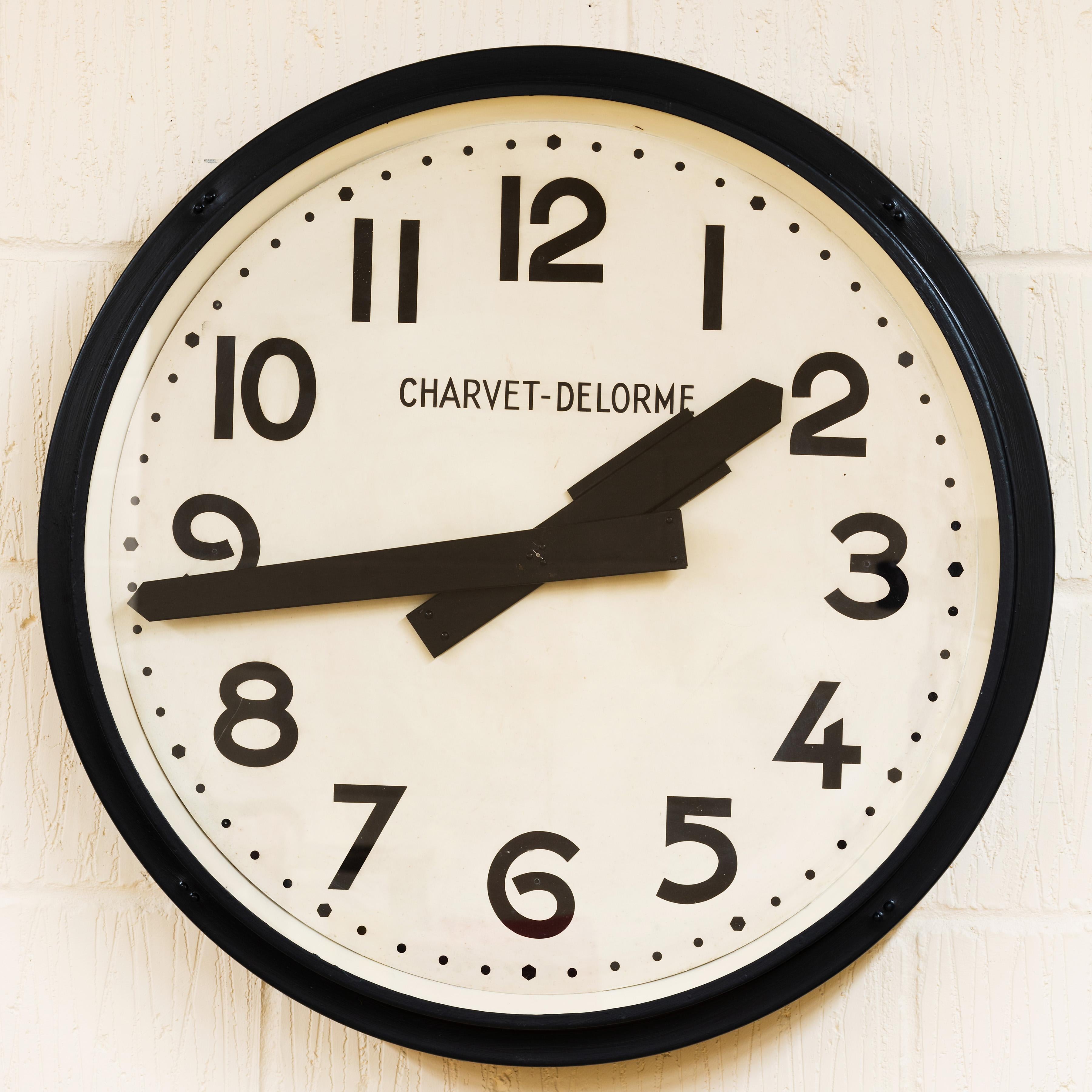 large electric wall clock