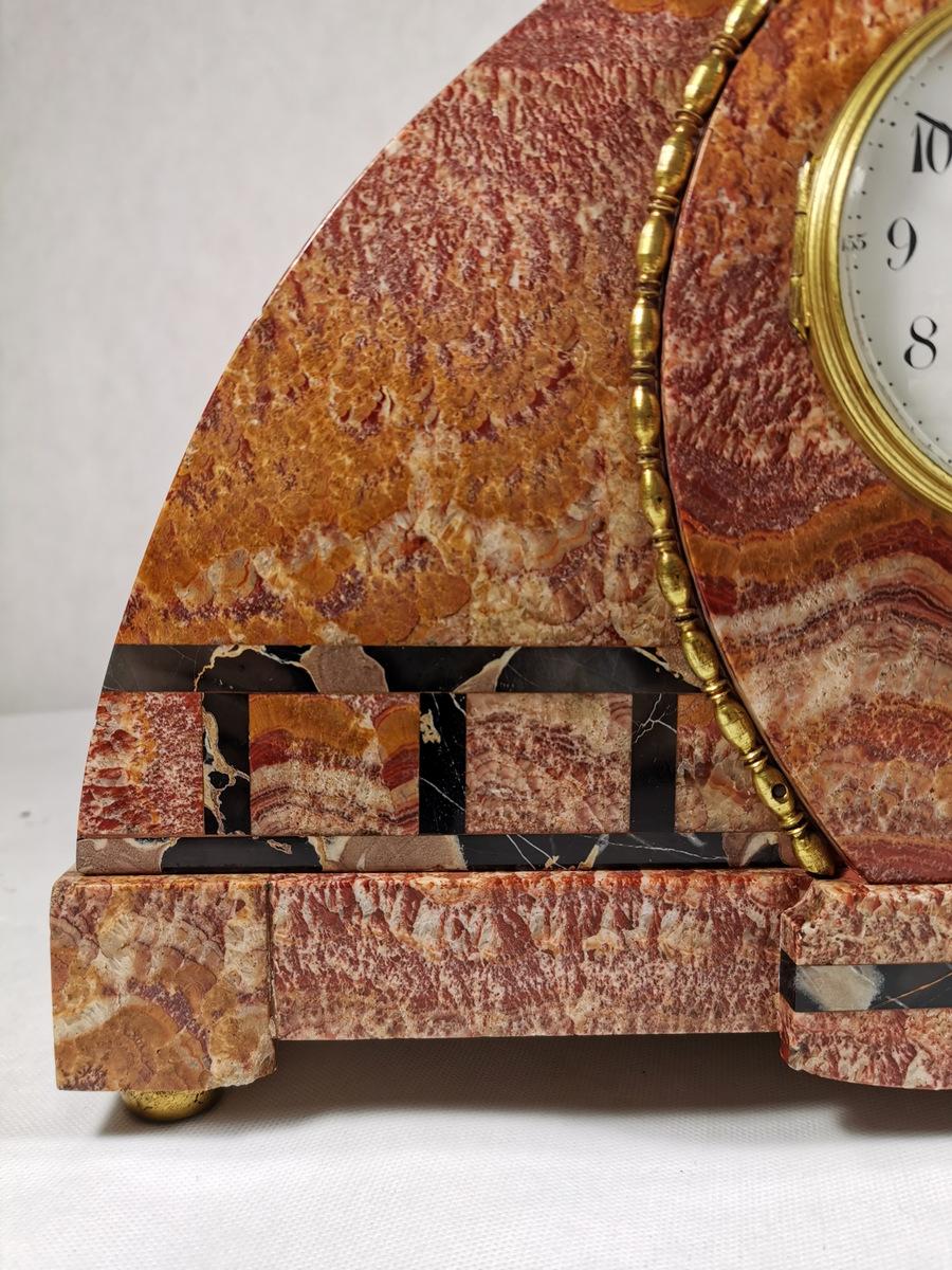 We kindly suggest you read the whole description, because with it we try to give you detailed technical and historical information to guarantee the authenticity of our objects.
Huge and massive marble clock; it was made in France between 1930 and