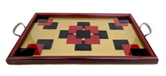 Art Deco Large Geometric Cocktail Tray, France, circa 1930