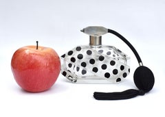 Art Deco Large Glass & Enamel Ladies Perfume Atomizer, circa 1930