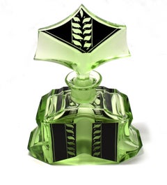 Art Deco Large Glass Perfume Bottle by Karl Palda, circa 1930