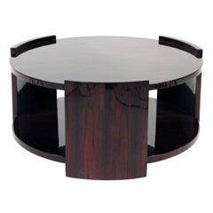 Art Deco Large Rosewood Round Coffee Table