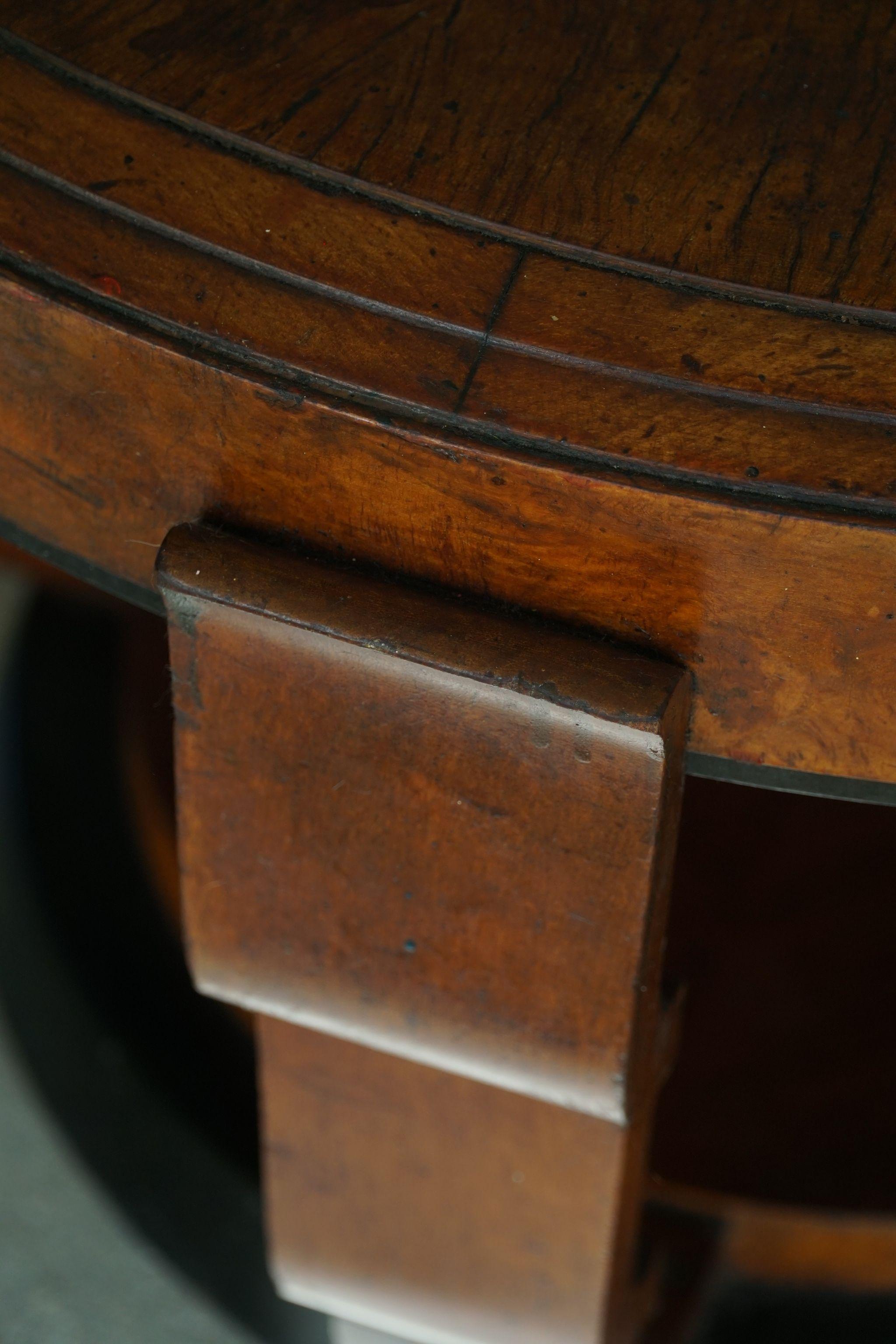 Art Deco, Large Round Sofa Table in Walnut, By a Danish Cabinetmaker, 1930s For Sale 8