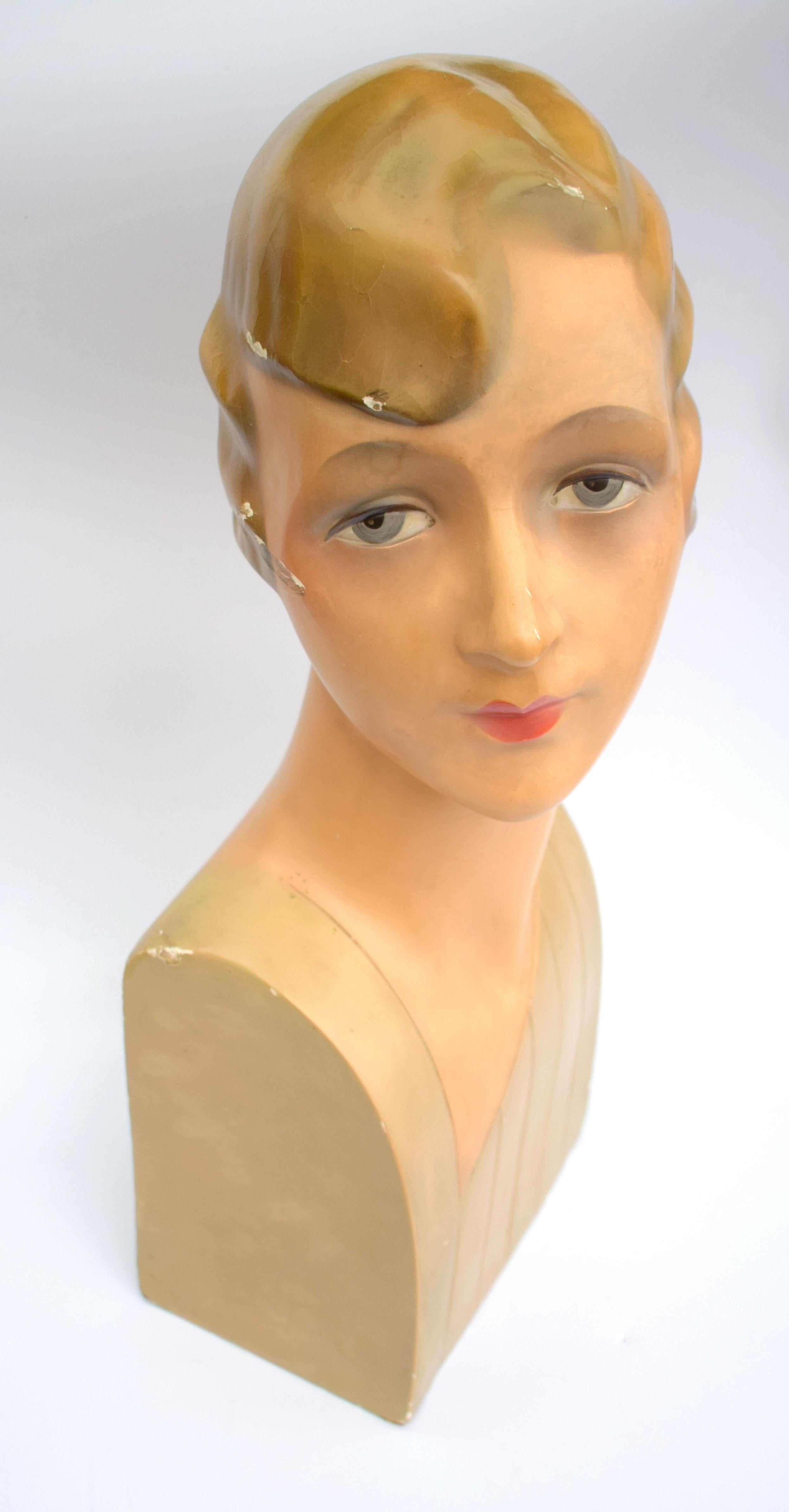 art deco mannequin head