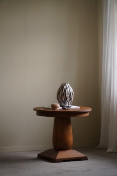 Art Deco, Large Side Table in Solid Oak, Made by a  Danish Cabinetmaker, 1940s