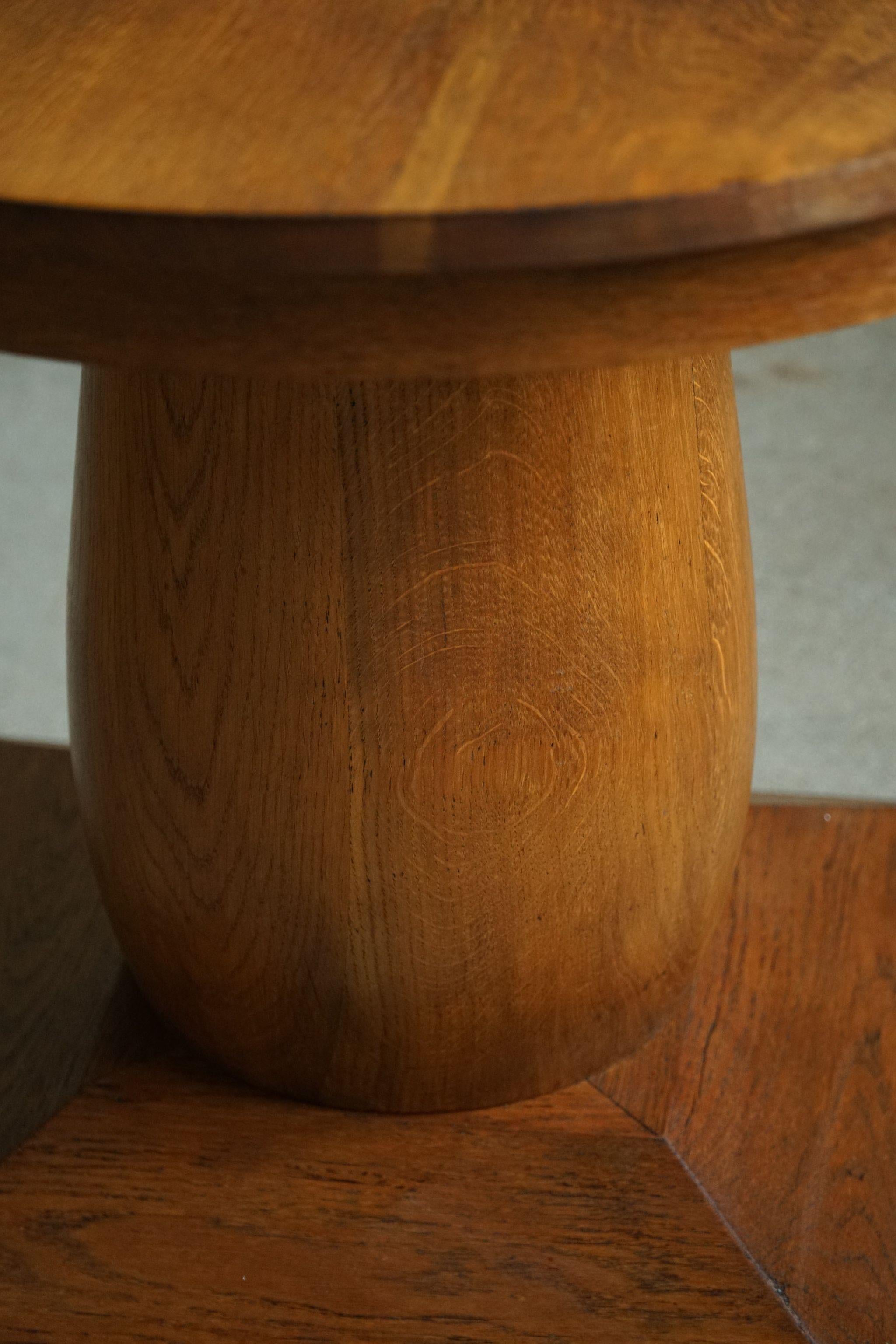 20th Century Art Deco, Large Side Table in Solid Oak, Made by a  Danish Cabinetmaker, 1940s For Sale