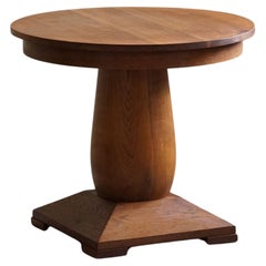 Retro Art Deco, Large Side Table in Solid Oak, Made by a  Danish Cabinetmaker, 1940s