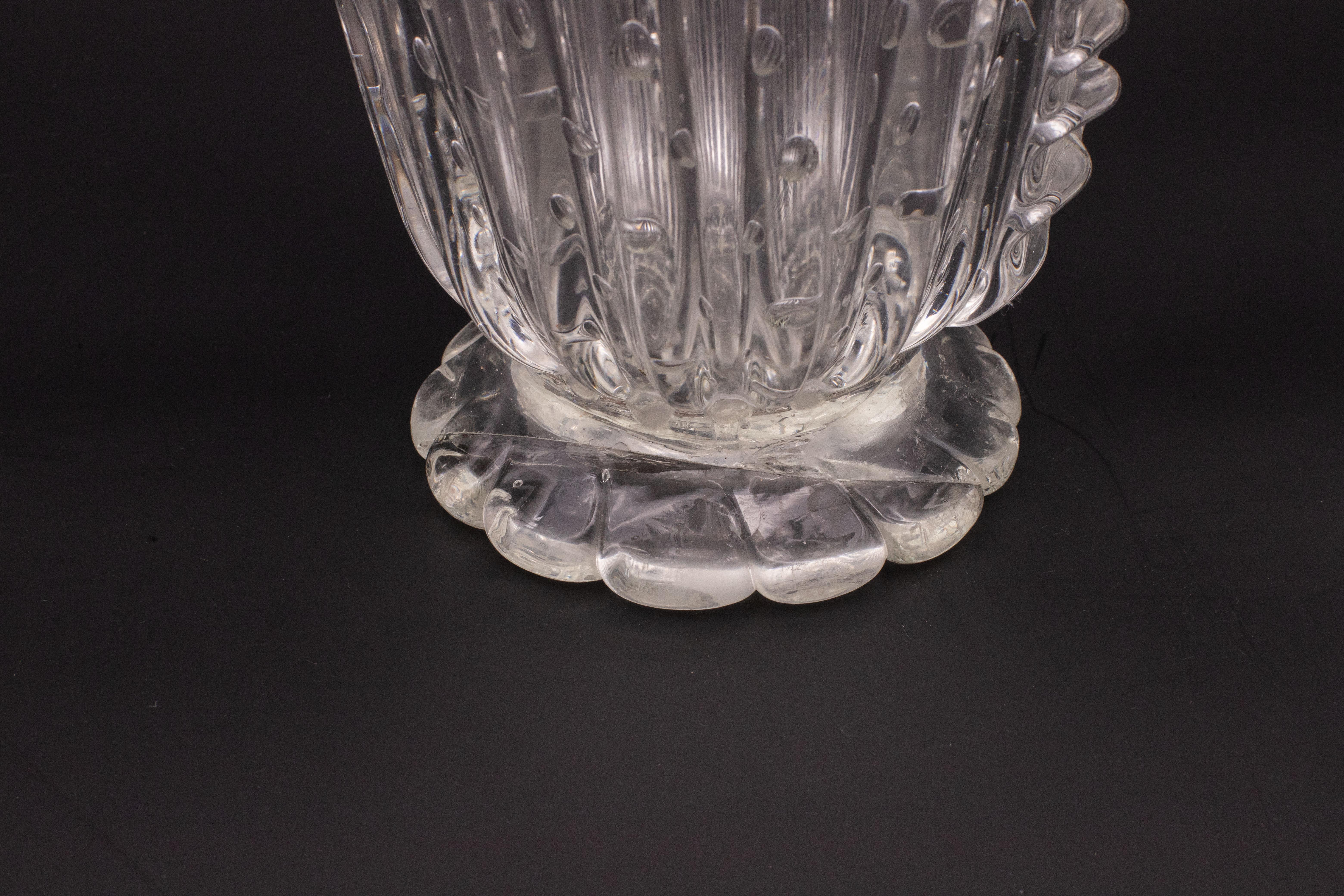 Art Decò Large Size Murano Bullicante Vase by Barovier & Toso, 1930s For Sale 7