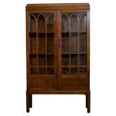 Art of Vintage, grande vetrina in quercia smaltata, libreria, anni '30