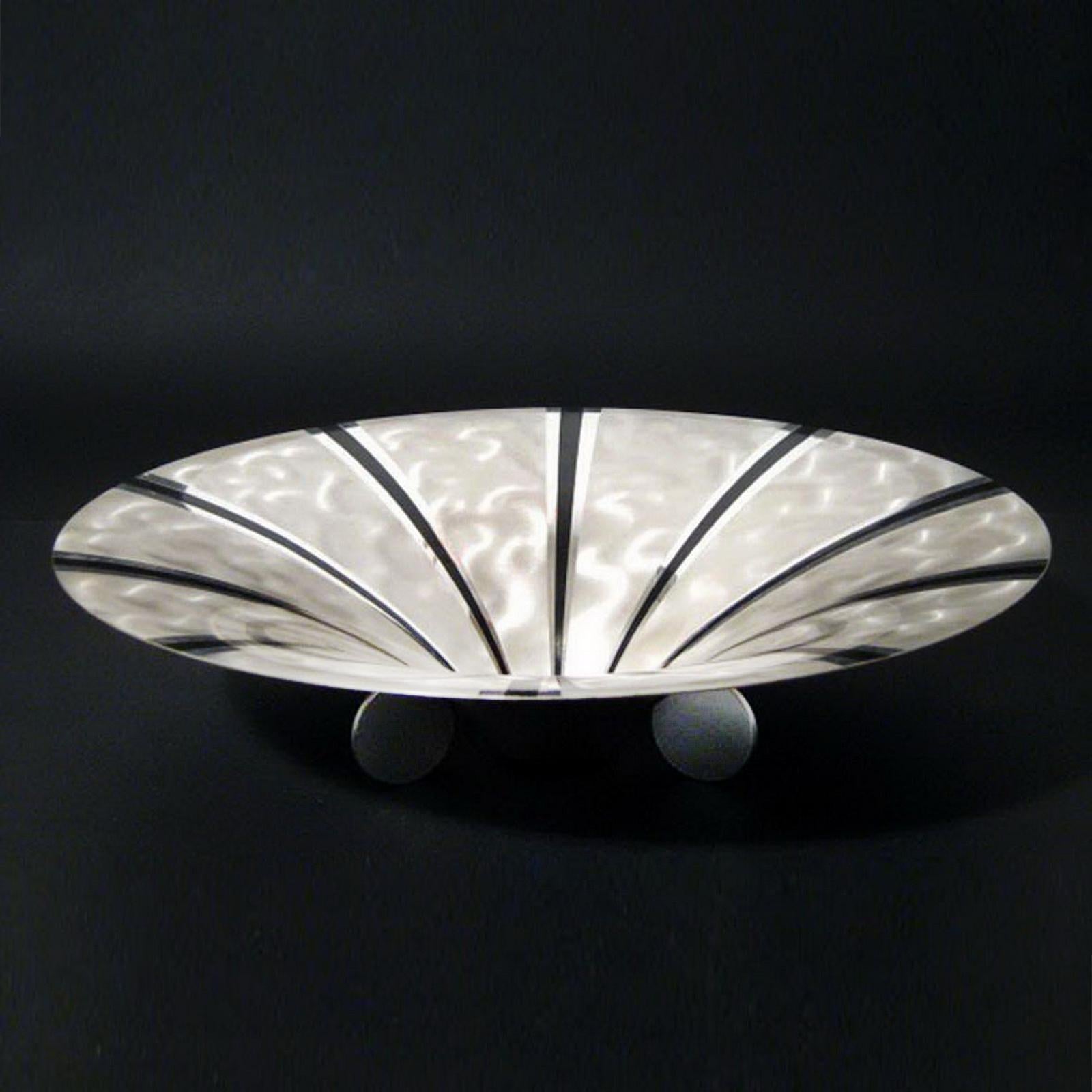 Silvered Art Deco Large WMF Ikora Silver Plated Bowl Center Piece