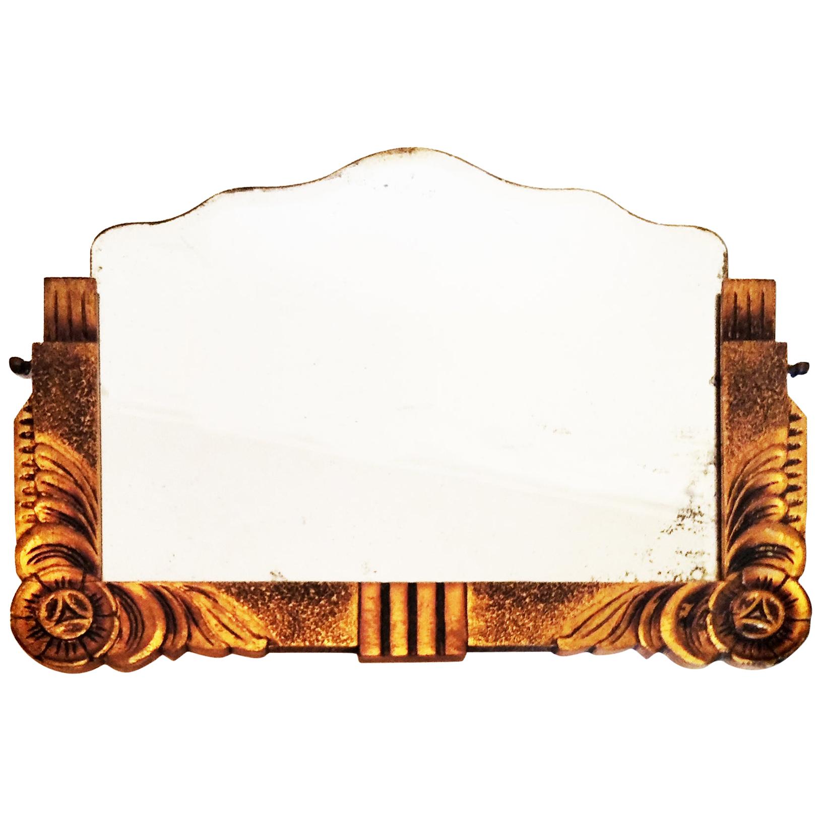 Mirror With Gold Leaf, Art Deco,1930s