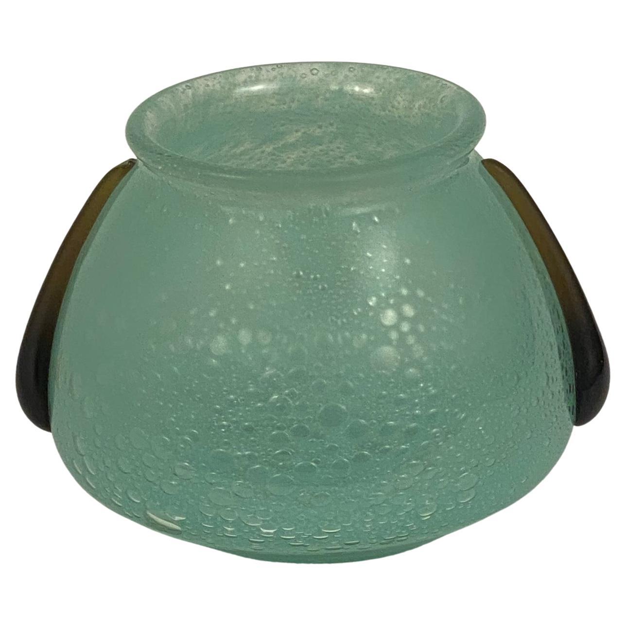 Art Deco Larmes 'Tears' Glass Vase by Charles Schneider For Sale