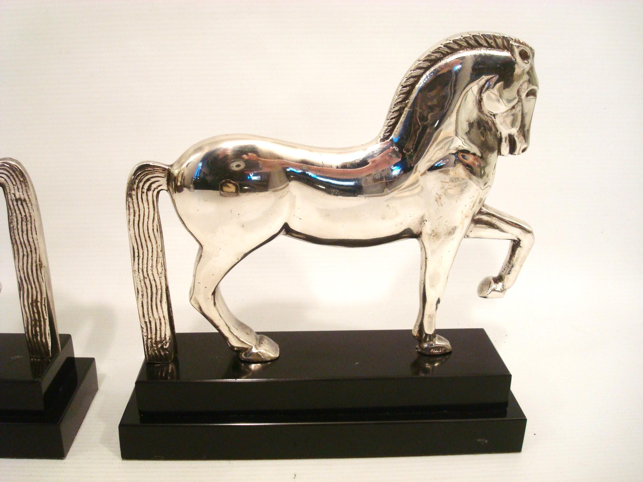 Reggilibri in bronzo Art Deco Laurent Horse, 1930 circa, Francia In condizioni buone in vendita a Buenos Aires, Olivos
