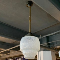 Art Deco Layered Opaline Glass Pendant Light