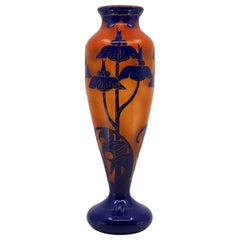 Art Deco Le Verre Francais Glass Vase