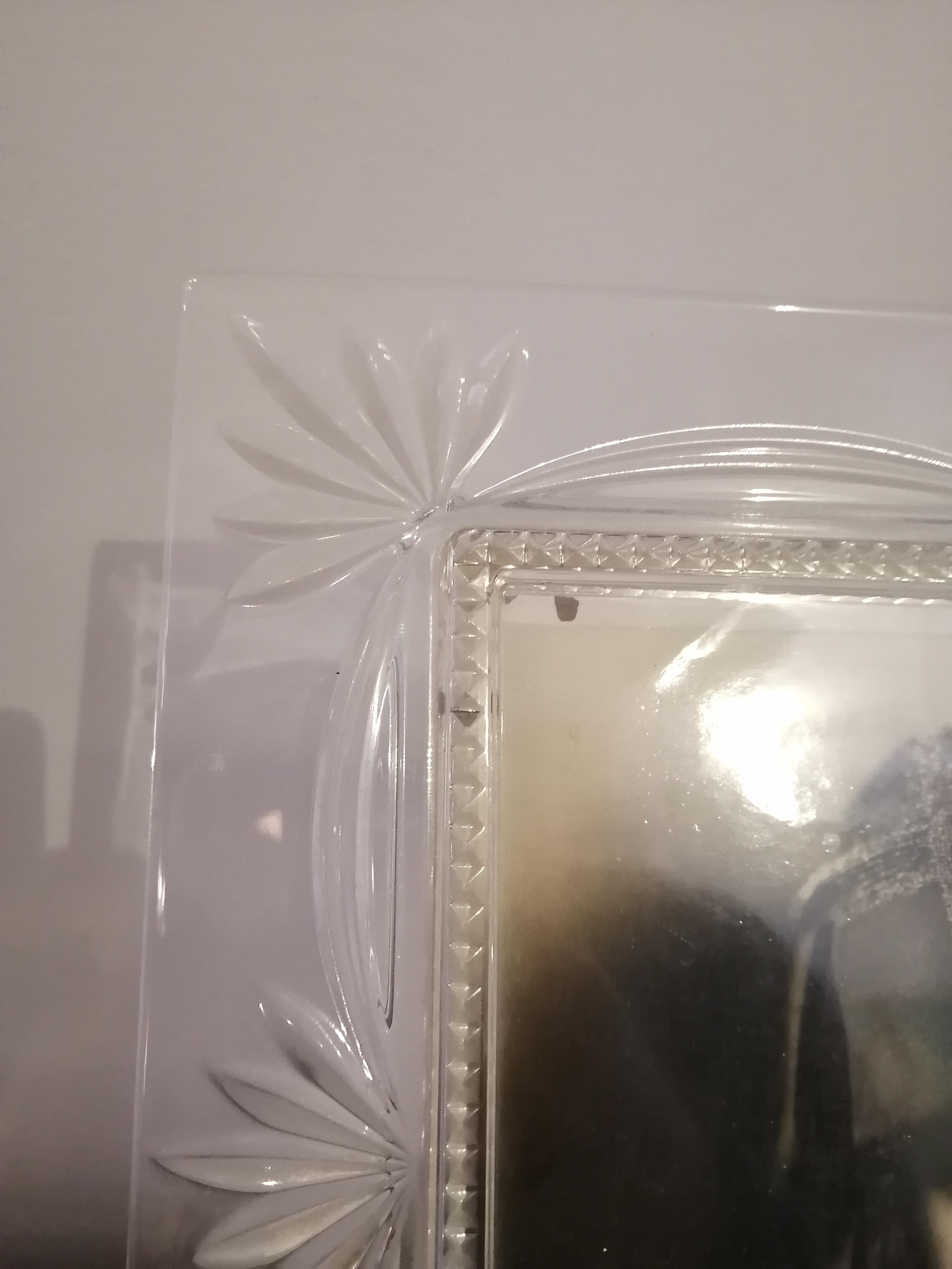 Mid-20th Century Art Deco Lead Glass Photo Frame with Photography