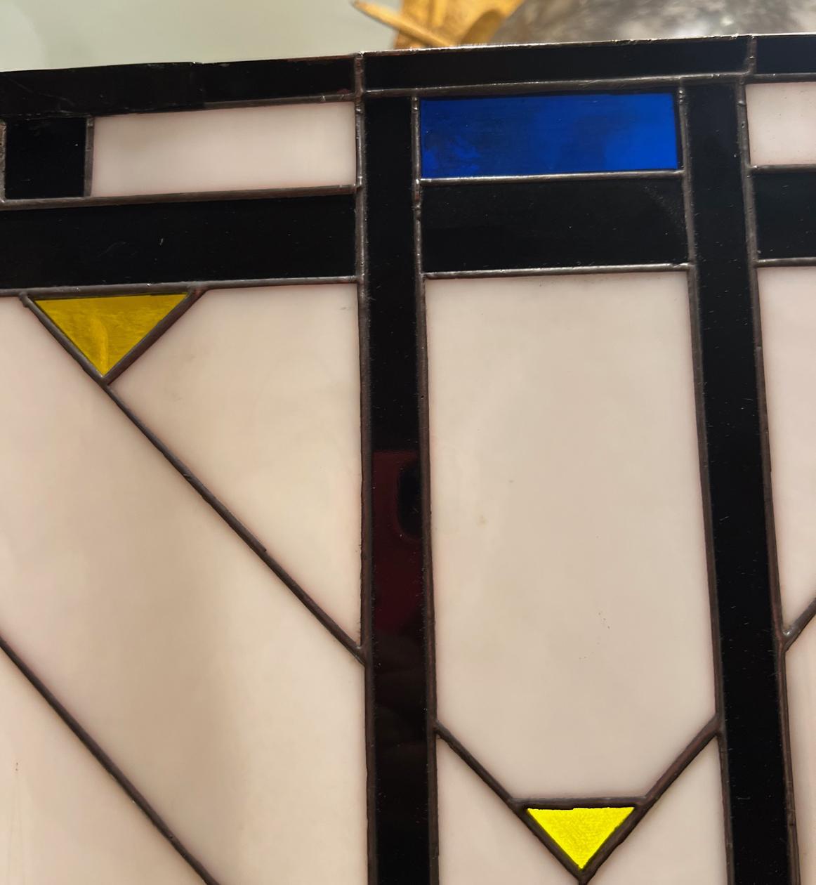 Art Deco Leaded Glass Light Fixture For Sale 1