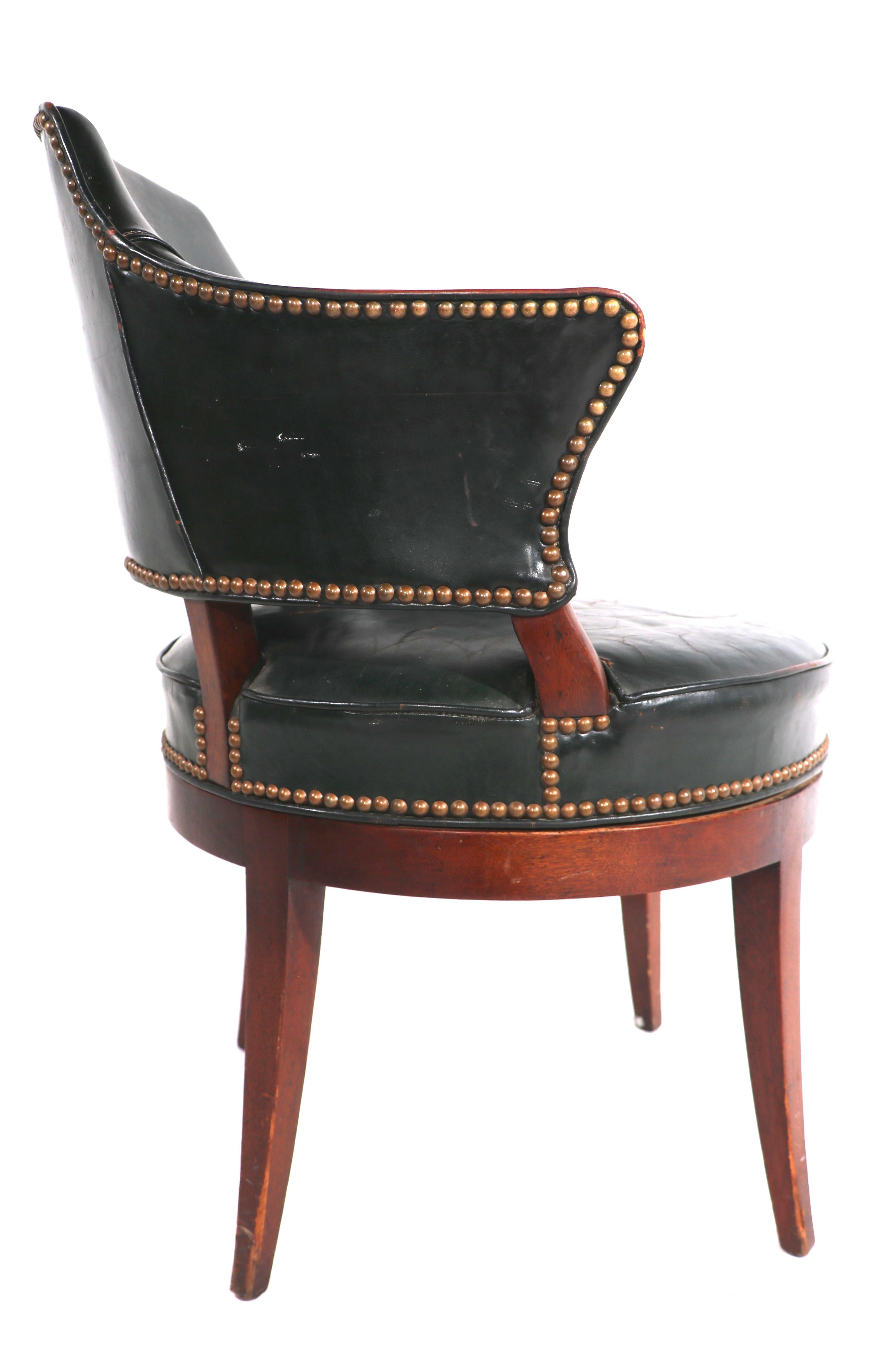 leather vanity stool