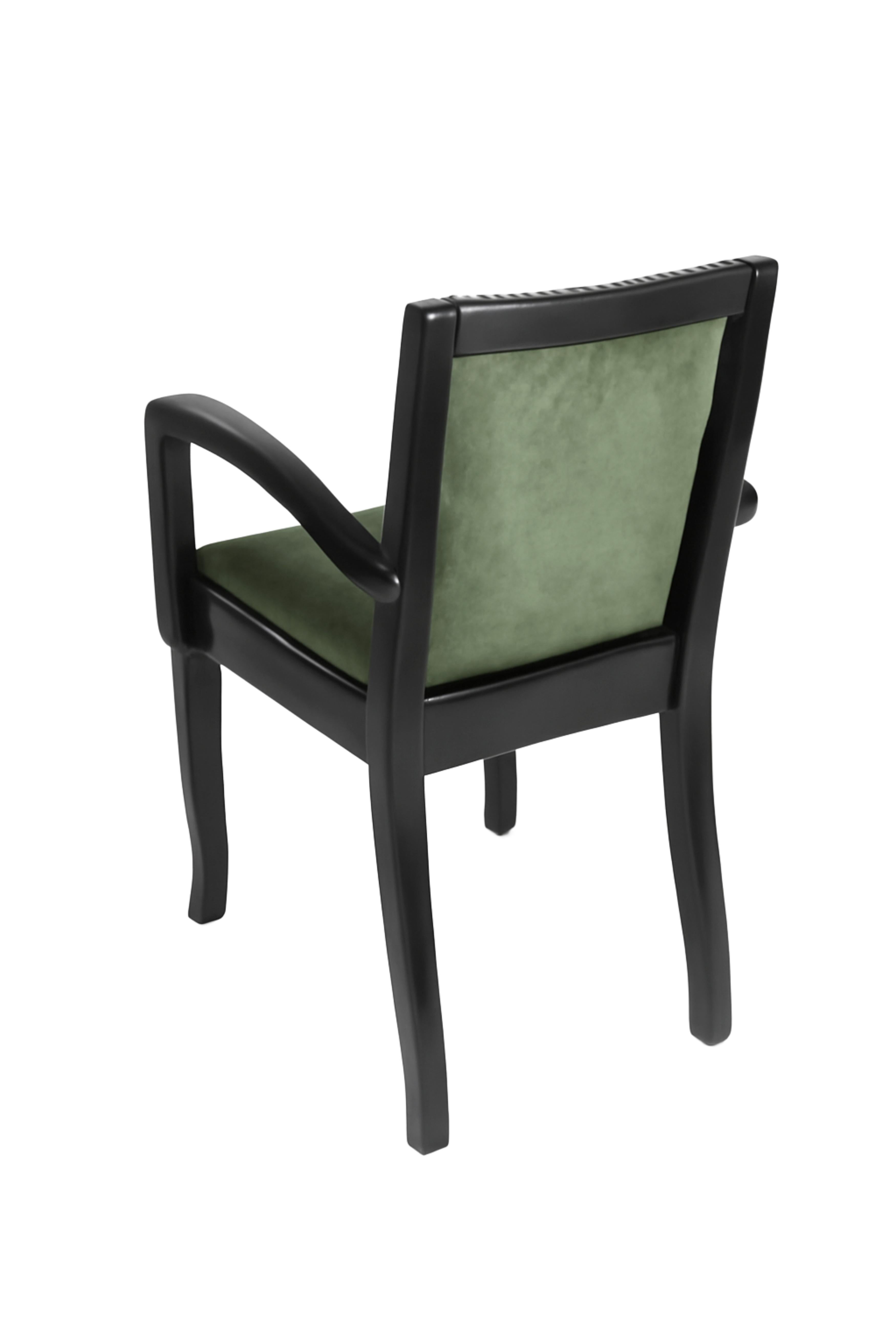 Art déco Fauteuil Art Déco en cuir laqué noir, 20e siècle en vente