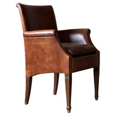 Art Deco Leather Dining Chair