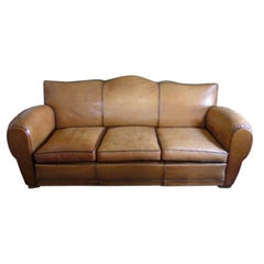 Art Deco Leather Sofa