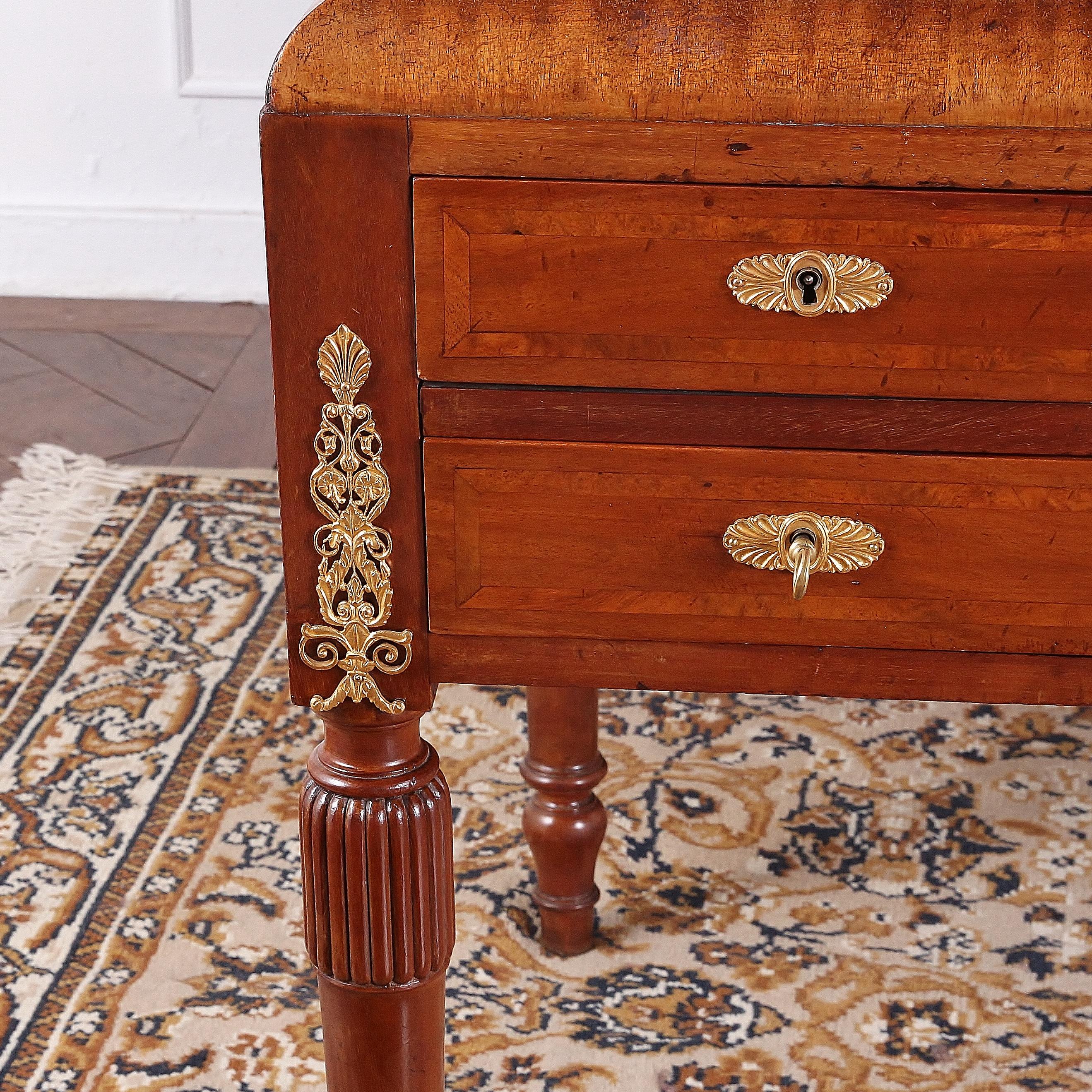 Ormolu Art Deco Leather Top Desk