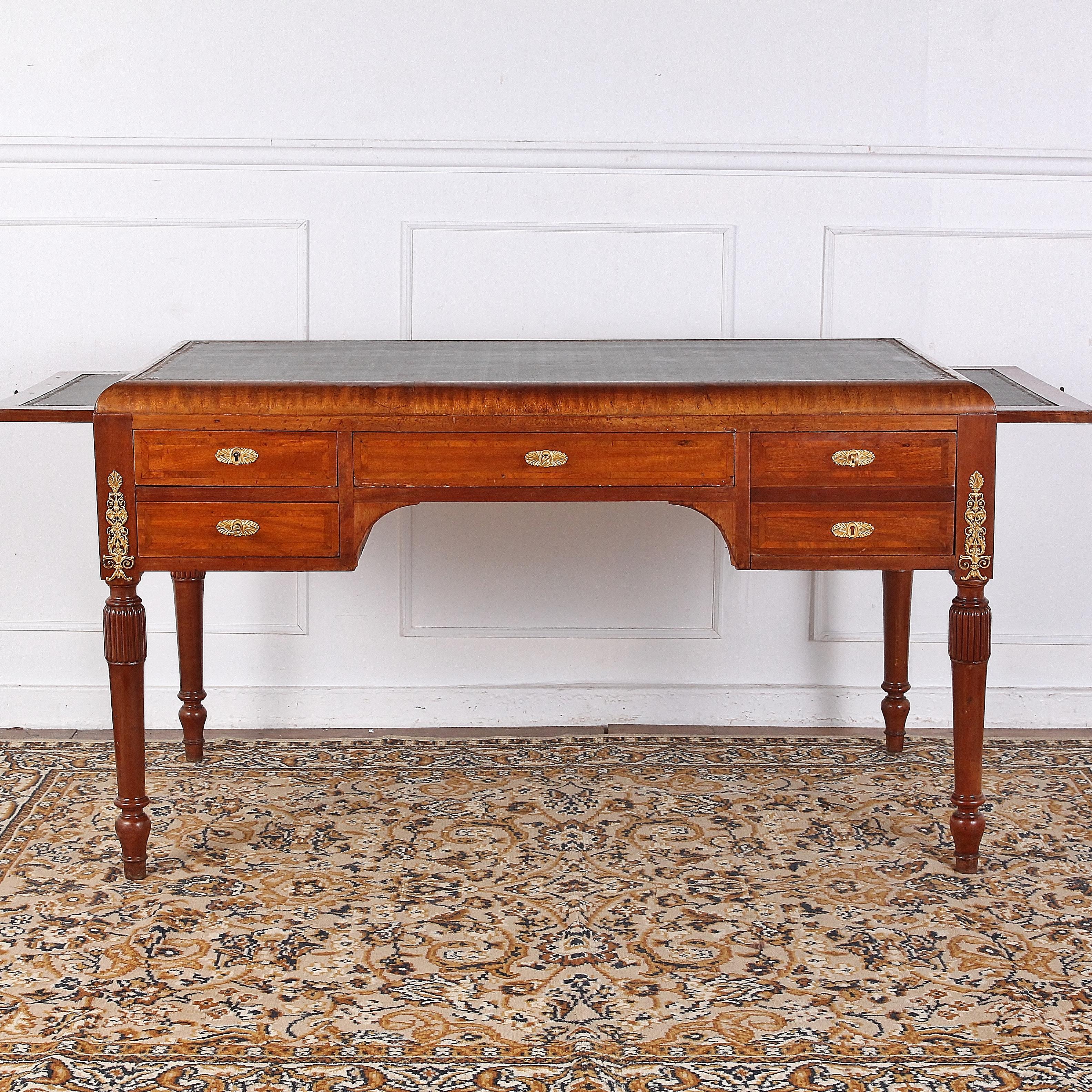 Art Deco Leather Top Desk 2