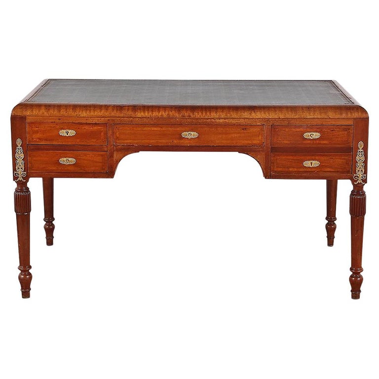 Art Deco Leather Top Desk For Sale At 1stdibs