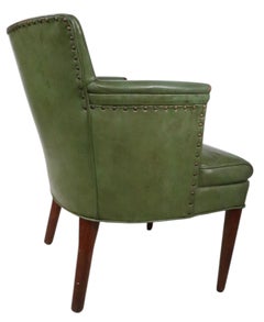 Art. Deco Leather Tub Chair by Gunlocke c. 1940's