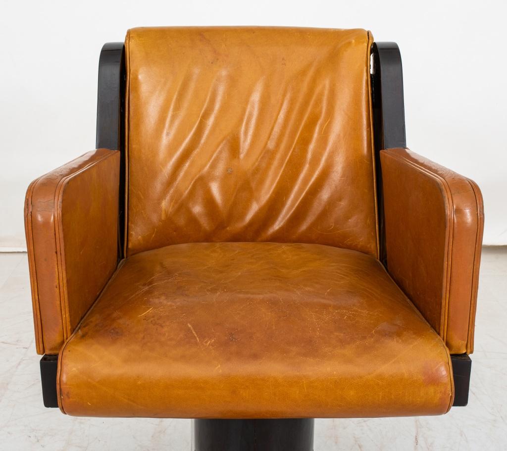 Unknown Art Deco Leather Upholstered Desk Chair, 1930s