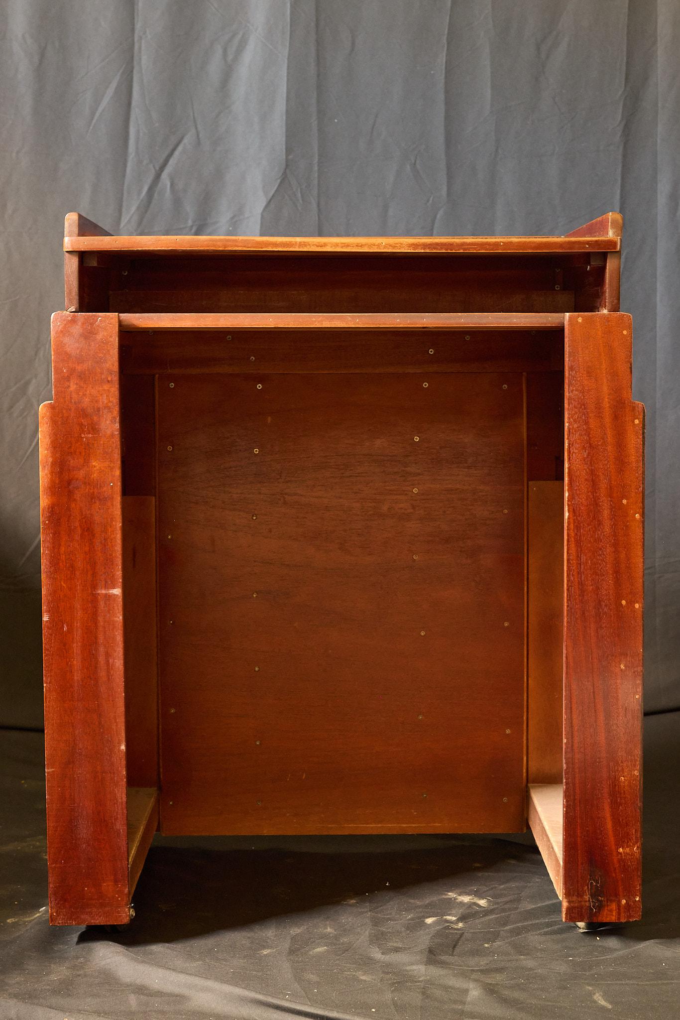 Wood Art Deco Lectern of Mahogany For Sale