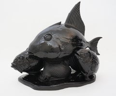 Art Deco Lejan Style Sculpture School of Fish